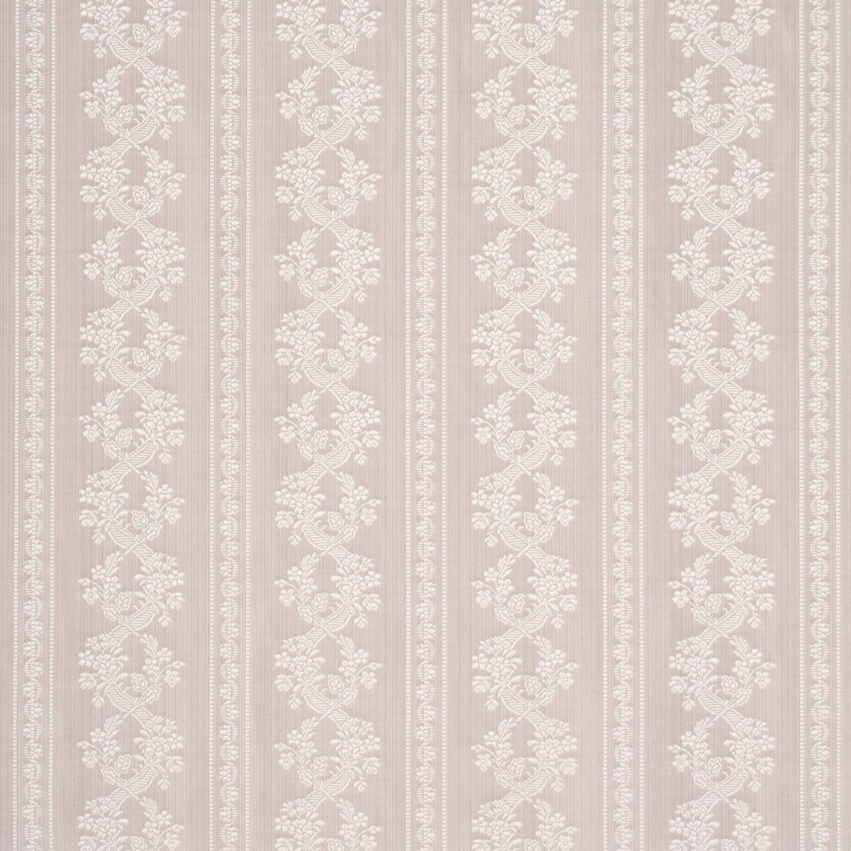 Schumacher Clarence Floral Stripe Haze Fabric