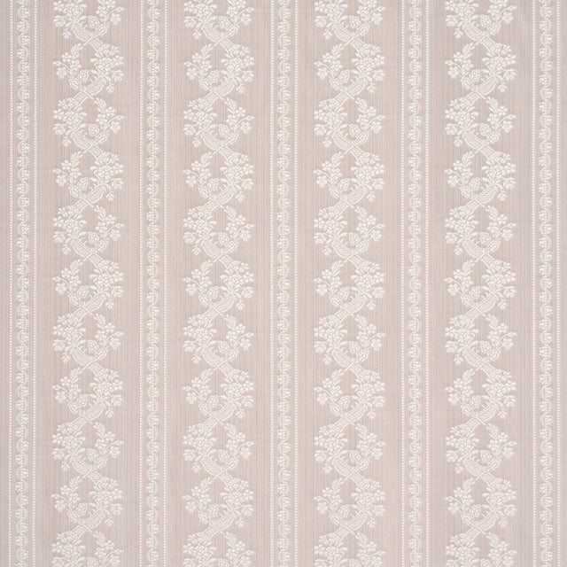 Schumacher Clarence Floral Stripe Haze Fabric