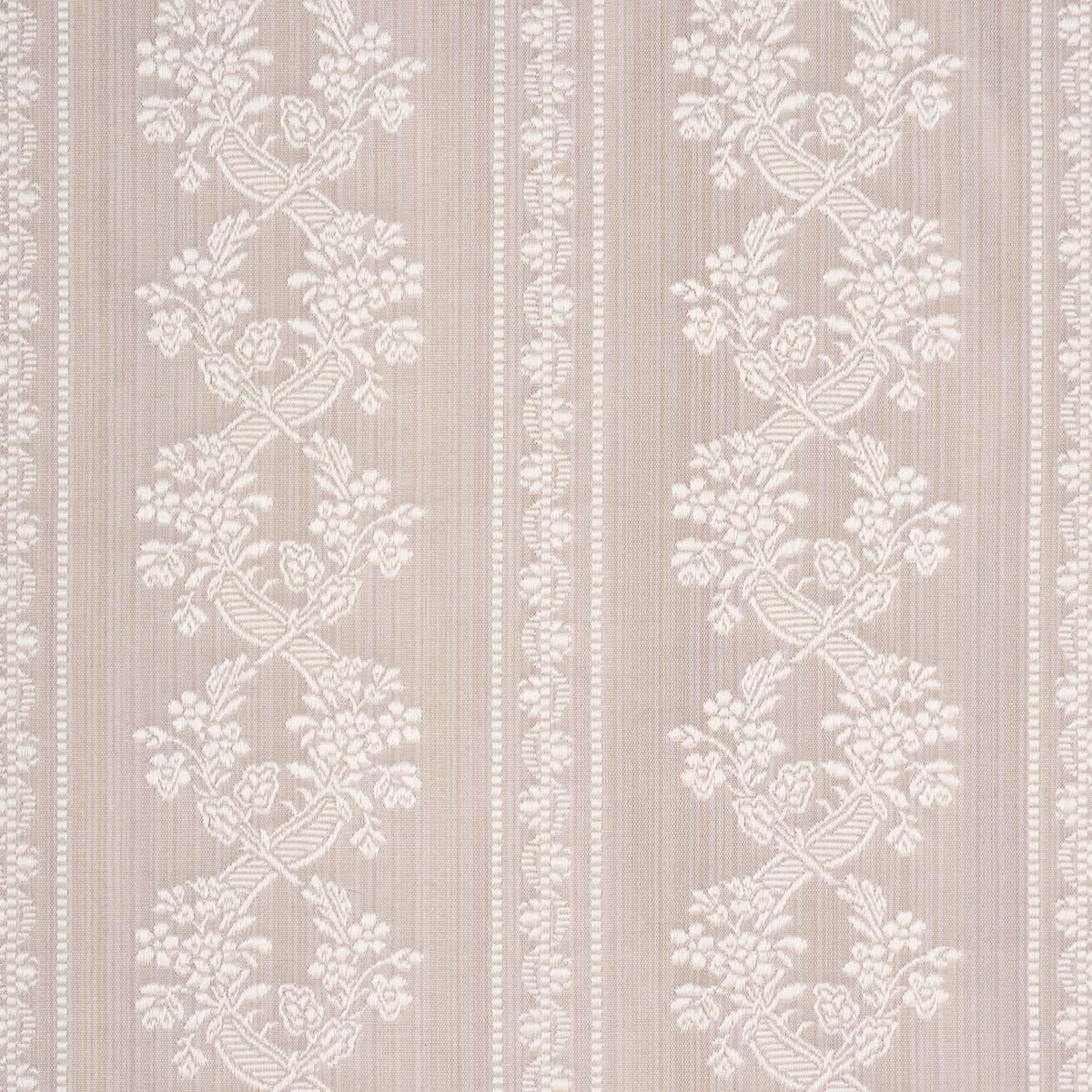 Schumacher Clarence Floral Stripe Haze Fabric