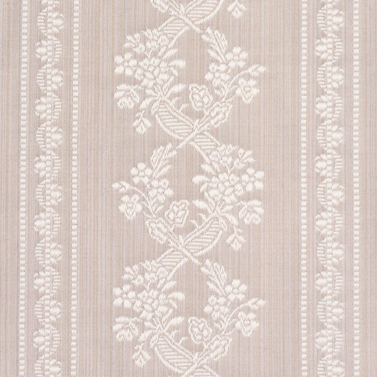 Schumacher Clarence Floral Stripe Haze Fabric