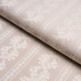Schumacher Clarence Floral Stripe Haze Fabric