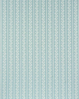 Schumacher Clarence Floral Stripe Aquamarine Fabric
