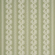 Schumacher Clarence Floral Stripe Green Fabric