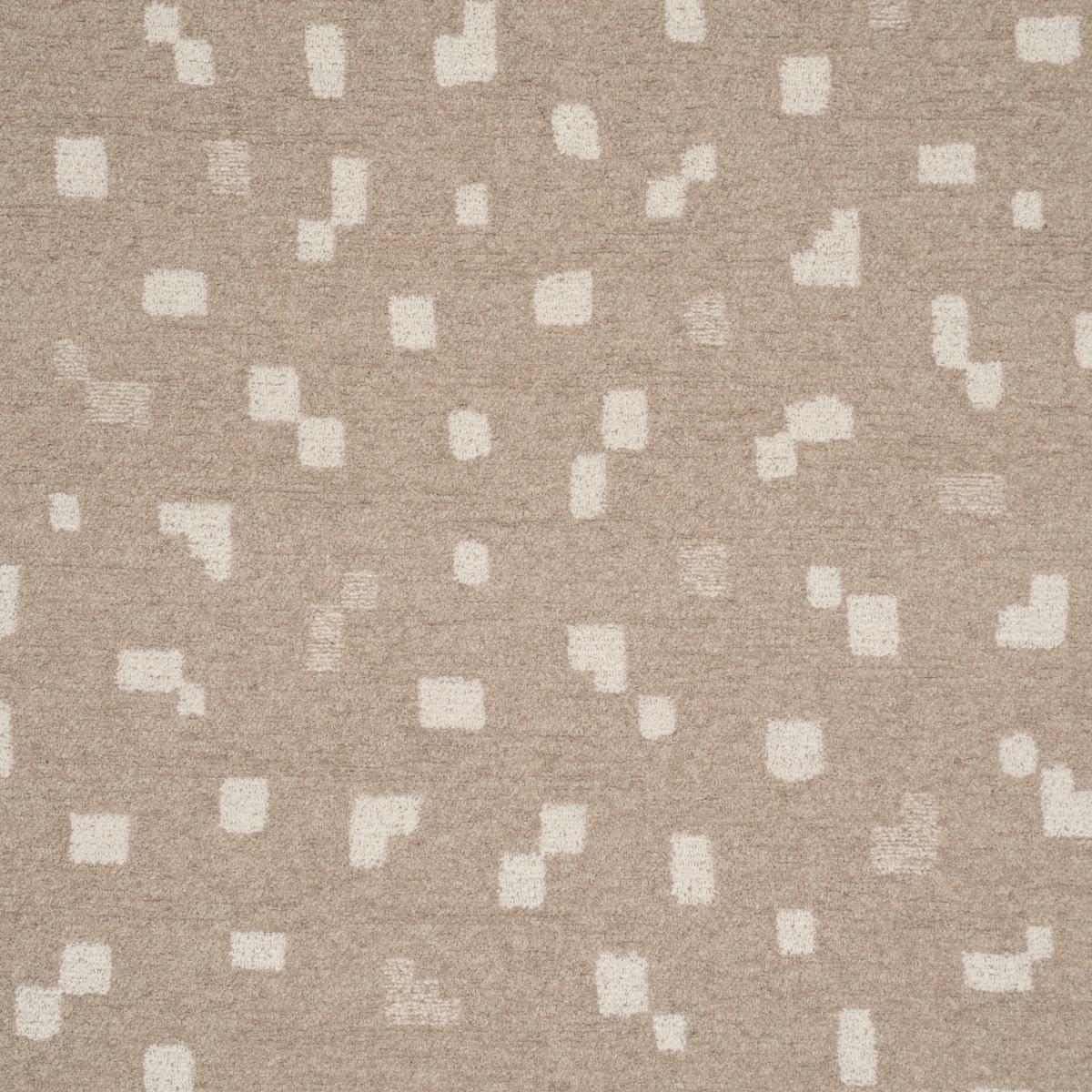 Schumacher Beni Wool Chenille Taupe & Ivory Fabric