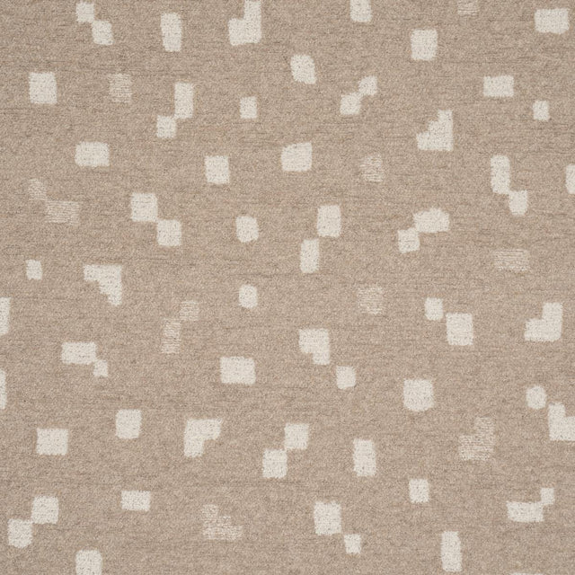 Schumacher Beni Wool Chenille Taupe & Ivory Fabric