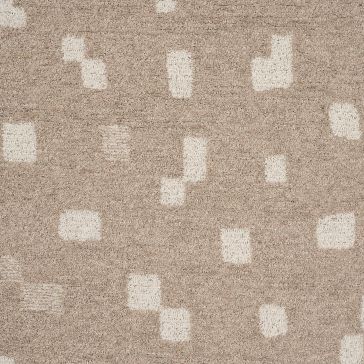 Schumacher Beni Wool Chenille Taupe & Ivory Fabric