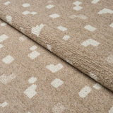 Schumacher Beni Wool Chenille Taupe & Ivory Fabric
