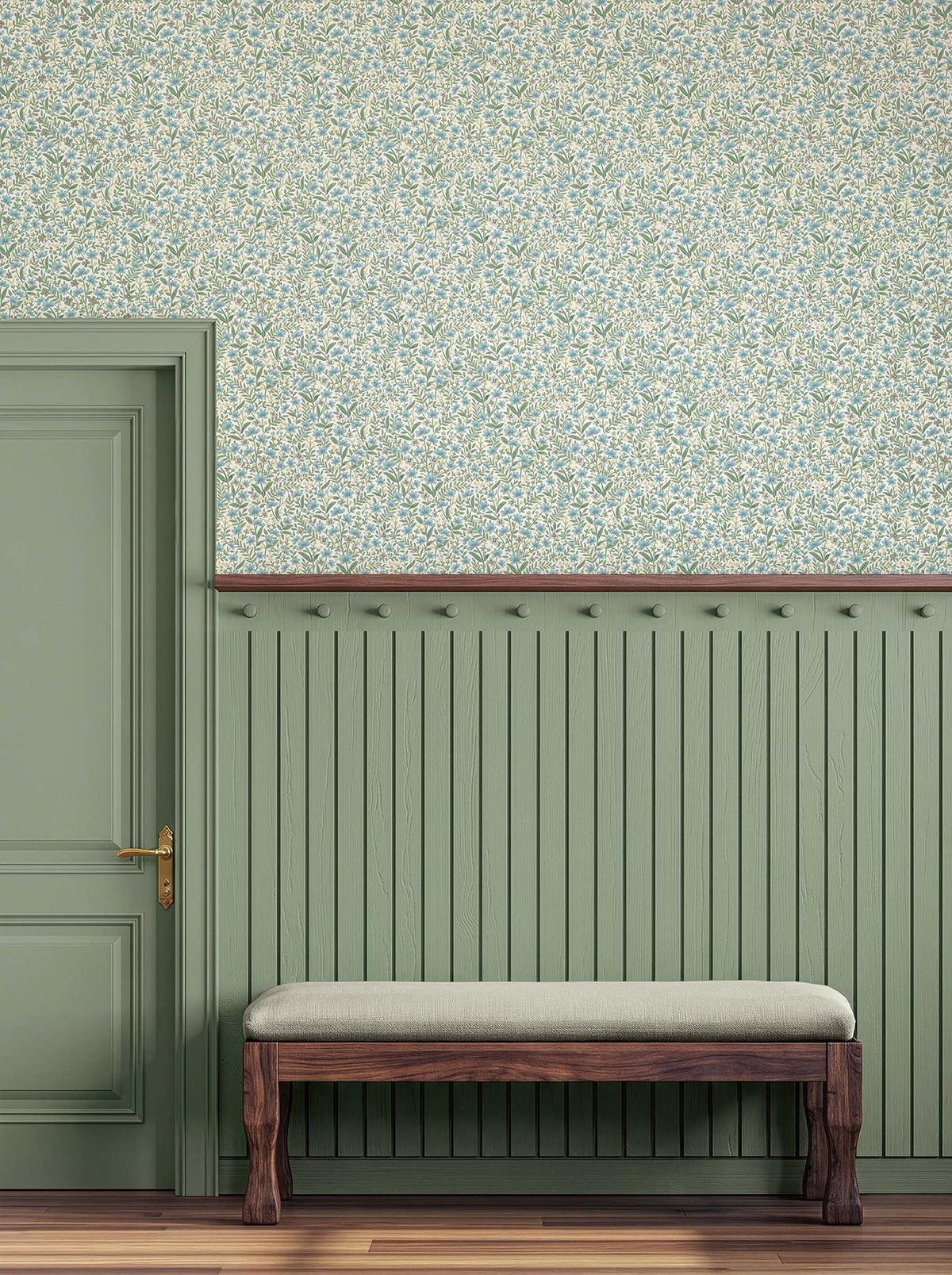 Rifle Paper Co. Sylvie Blue Wallpaper