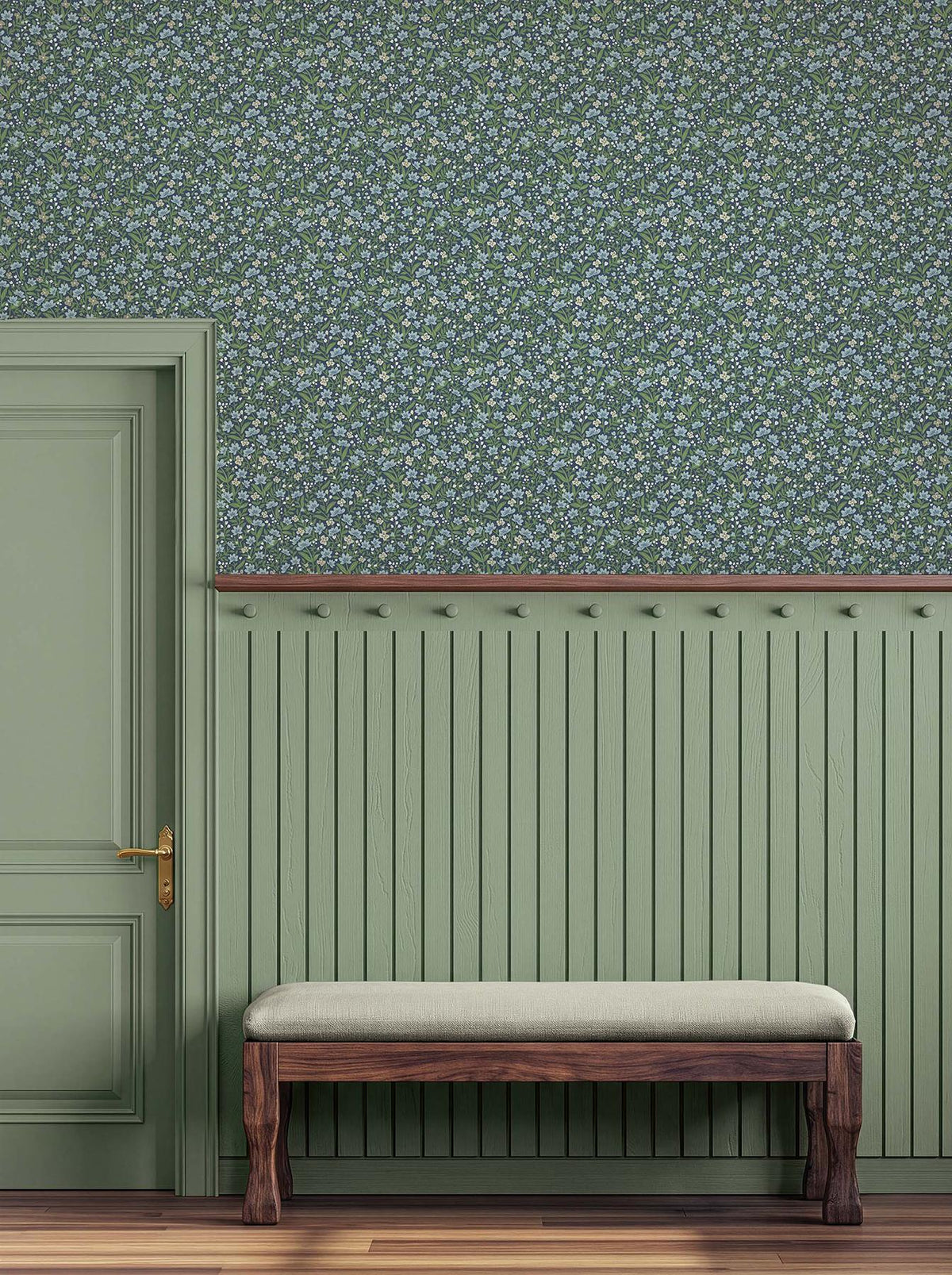 Rifle Paper Co. Sylvie Navy Wallpaper