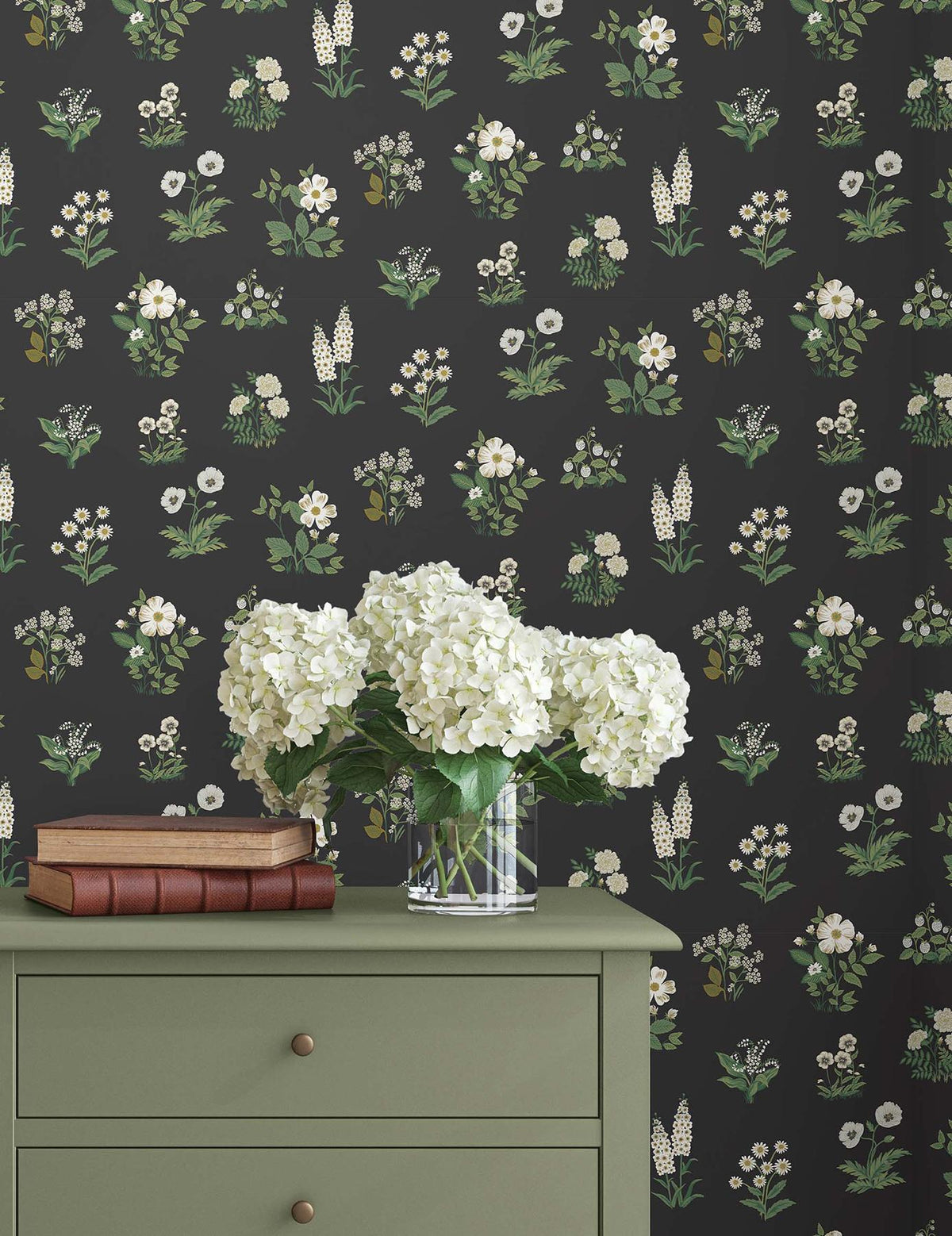 Rifle Paper Co. Botanical Black Wallpaper