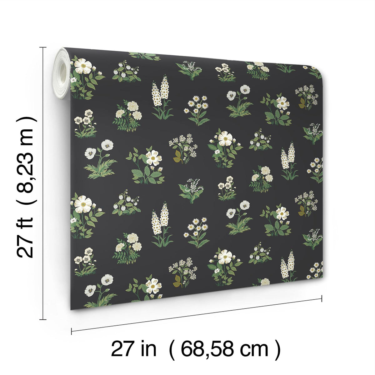 Rifle Paper Co. Botanical Black Wallpaper