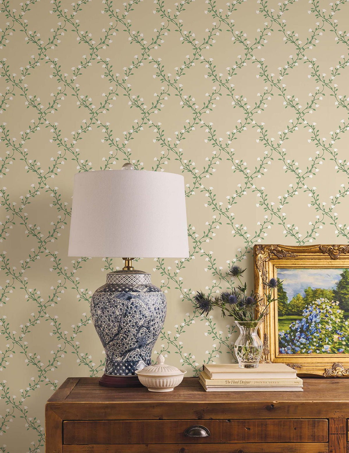 Rifle Paper Co. Bellflower Linen Wallpaper