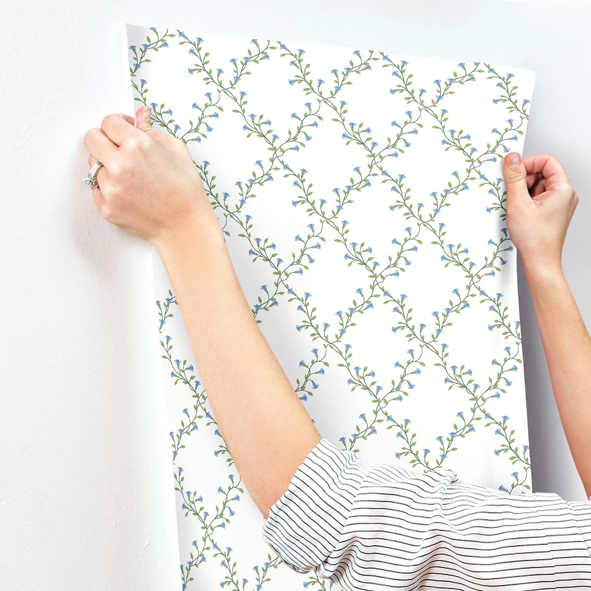 Rifle Paper Co. Bellflower White Wallpaper