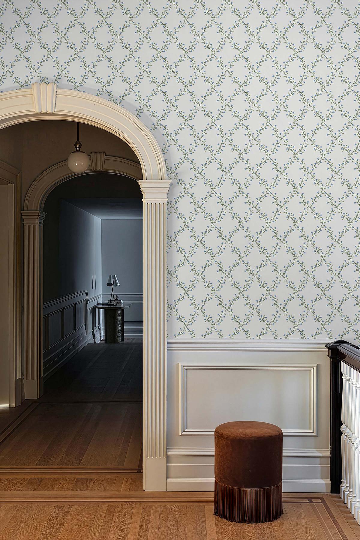 Rifle Paper Co. Bellflower White Wallpaper