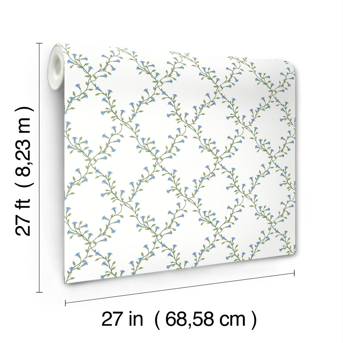 Rifle Paper Co. Bellflower White Wallpaper