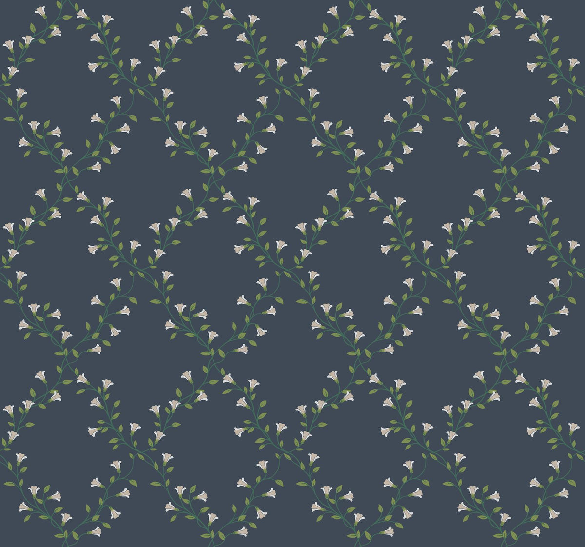 Rifle Paper Co. Bellflower Navy Wallpaper