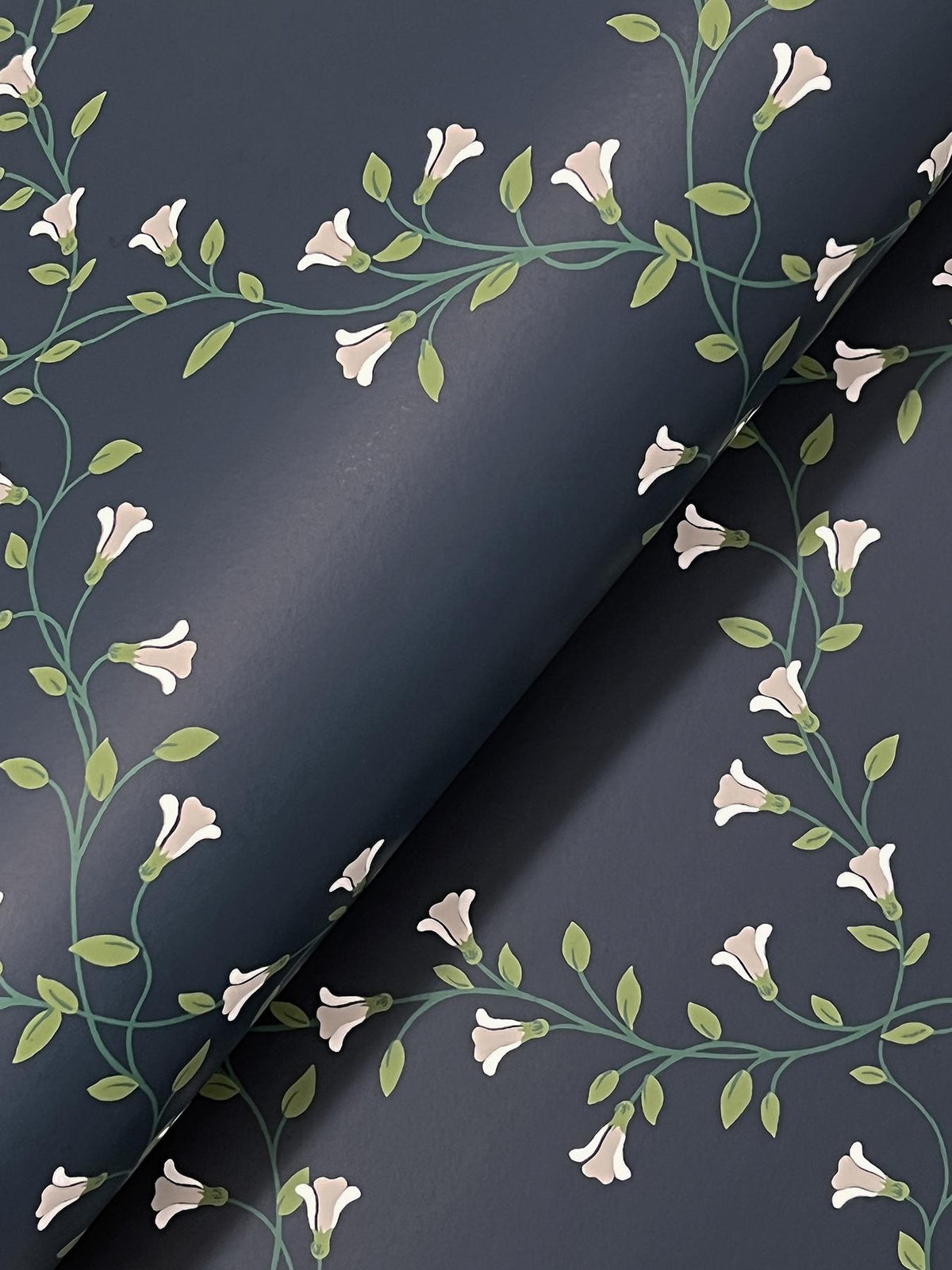 Rifle Paper Co. Bellflower Navy Wallpaper