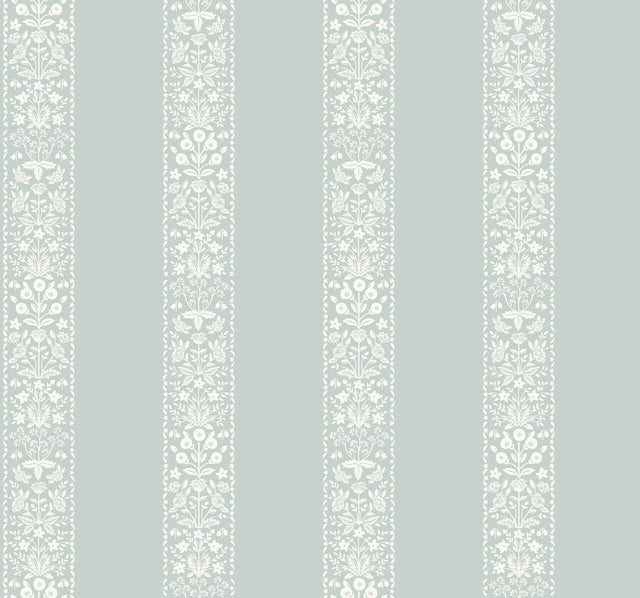 Rifle Paper Co. Estee Stripe Slate Wallpaper