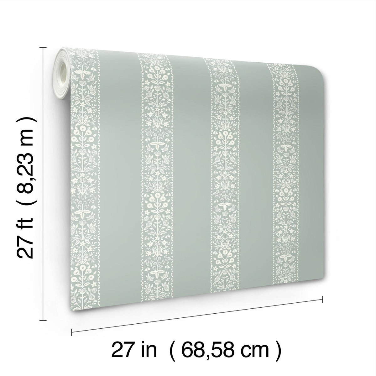 Rifle Paper Co. Estee Stripe Slate Wallpaper