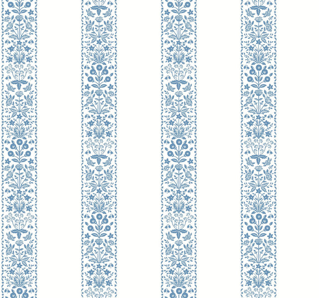 Rifle Paper Co. Estee Stripe Blue & White Wallpaper