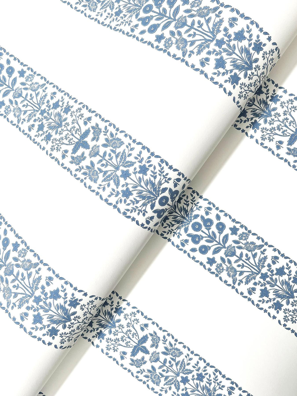 Rifle Paper Co. Estee Stripe Blue & White Wallpaper