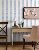 Rifle Paper Co. Estee Stripe Blue & White Wallpaper