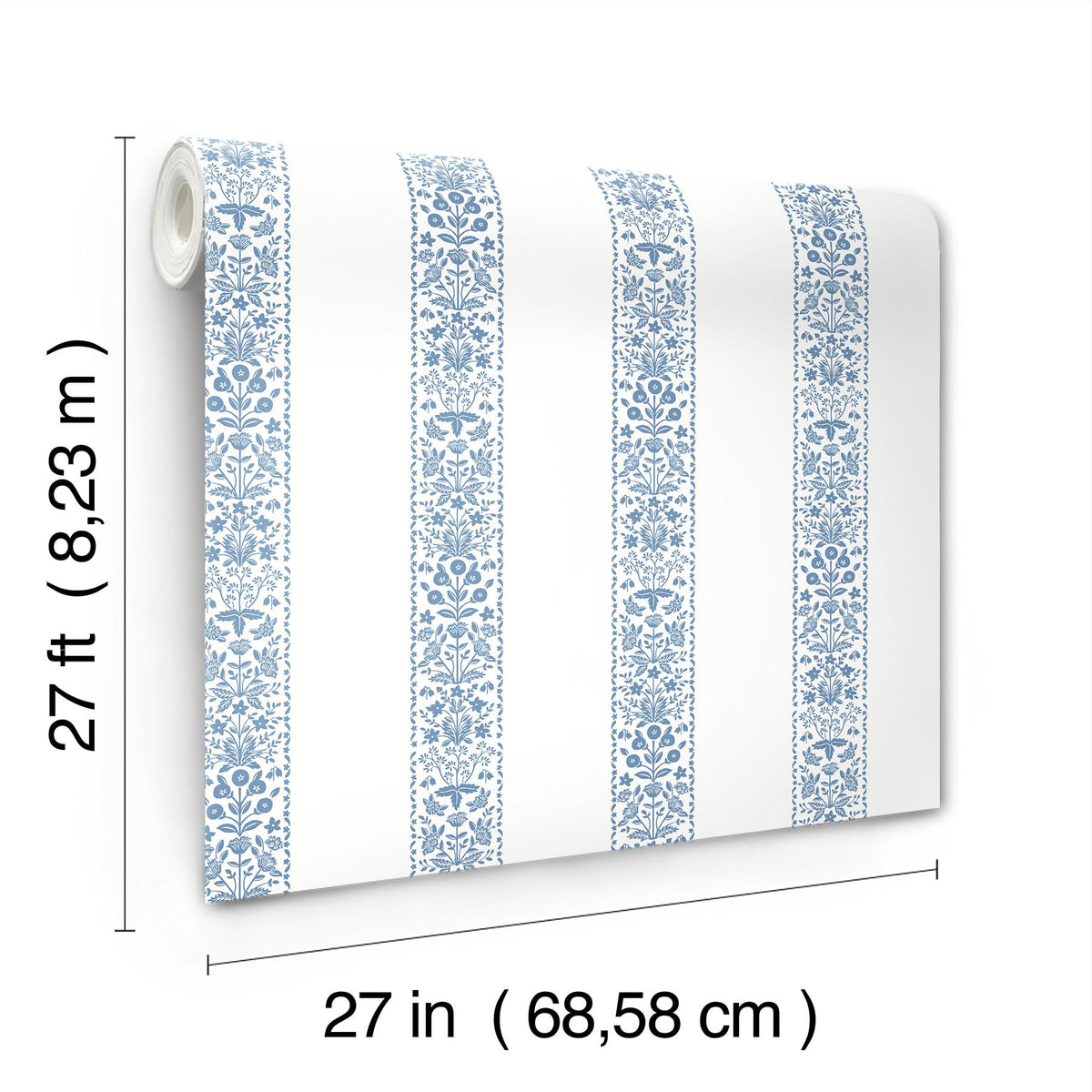 Rifle Paper Co. Estee Stripe Blue & White Wallpaper