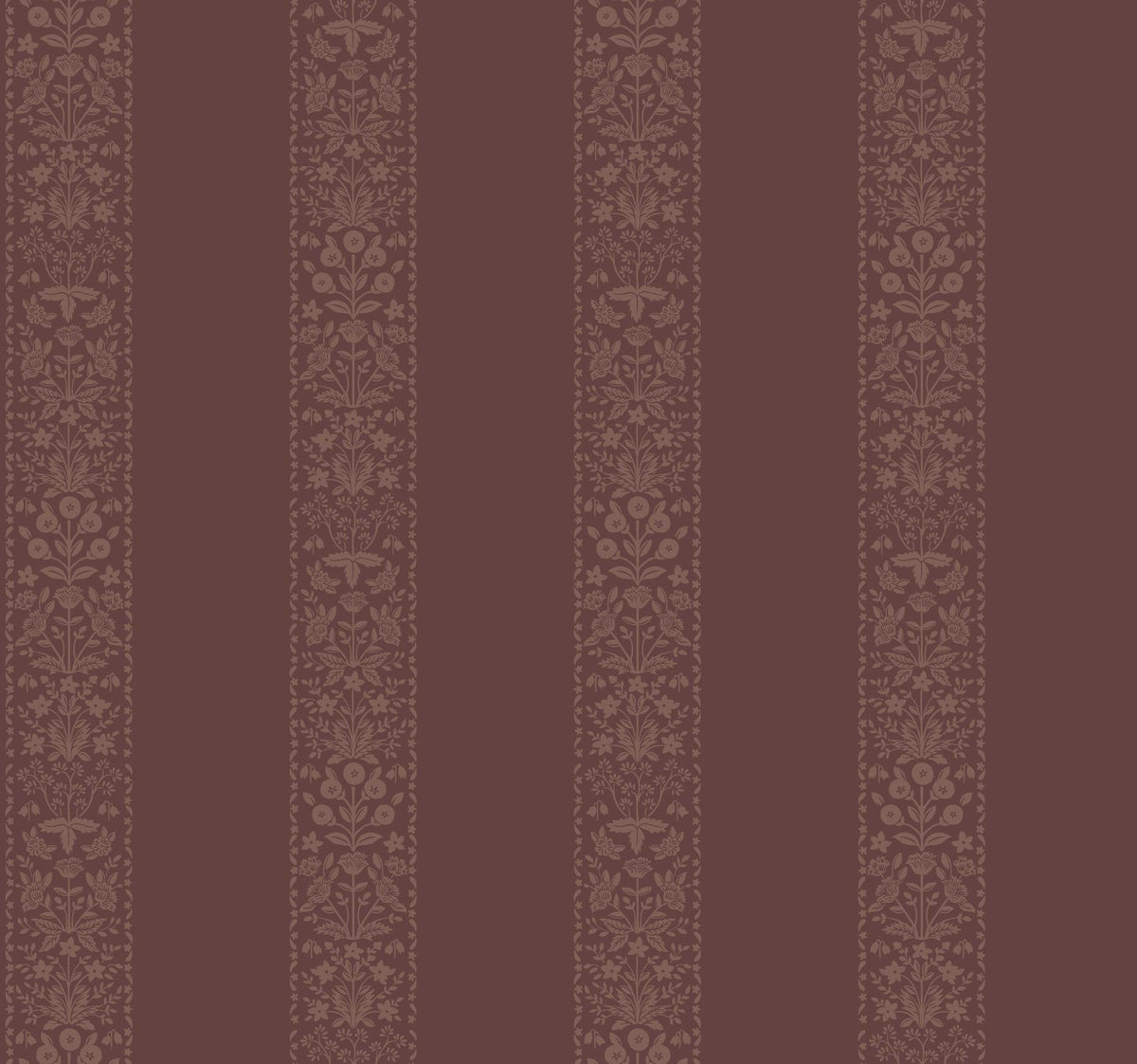 Rifle Paper Co. Estee Stripe Burgundy Wallpaper