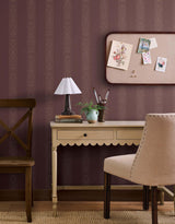Rifle Paper Co. Estee Stripe Burgundy Wallpaper