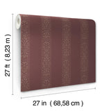 Rifle Paper Co. Estee Stripe Burgundy Wallpaper