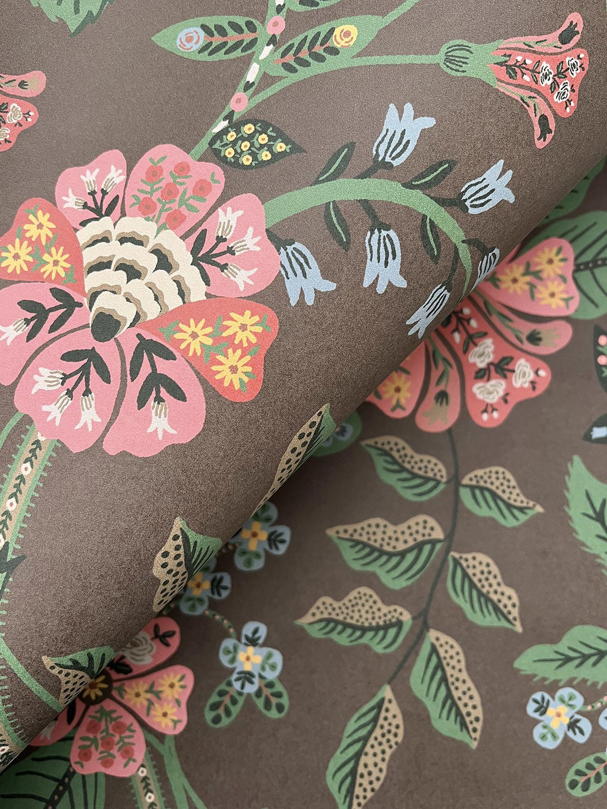 Rifle Paper Co. Gracie Brown Wallpaper