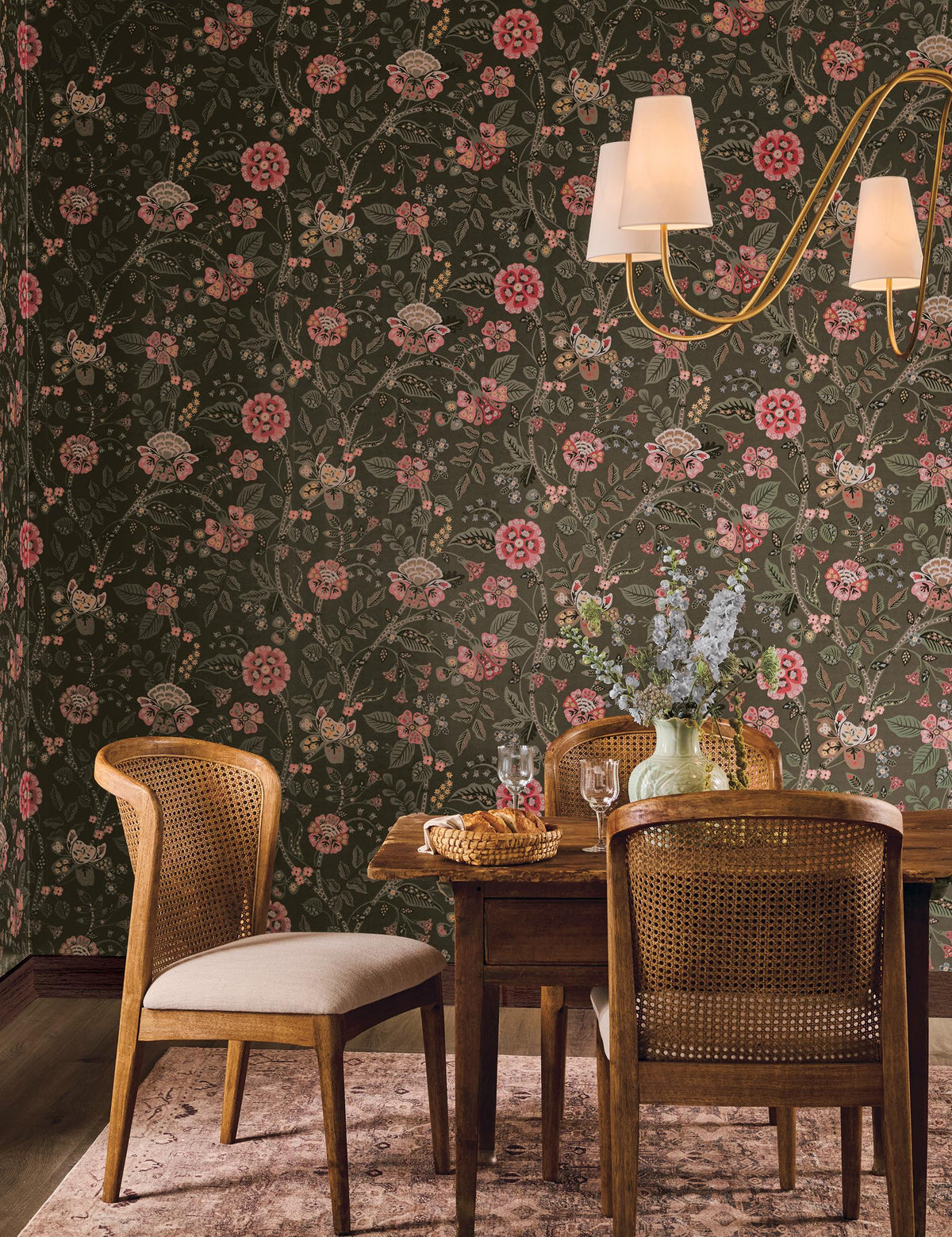 Rifle Paper Co. Gracie Brown Wallpaper