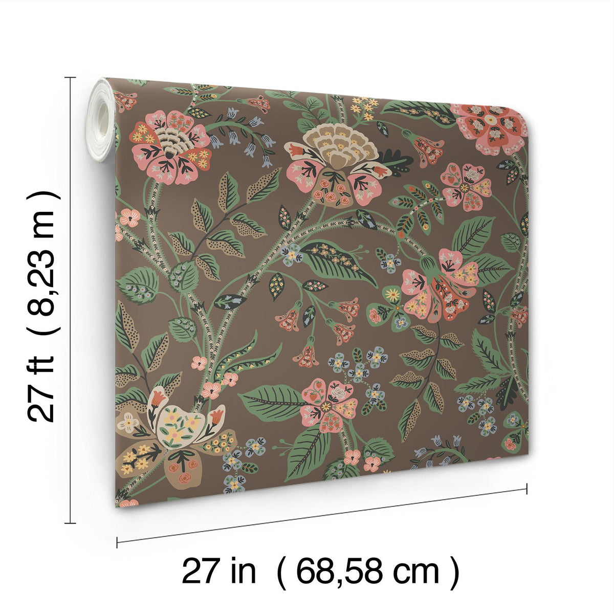 Rifle Paper Co. Gracie Brown Wallpaper