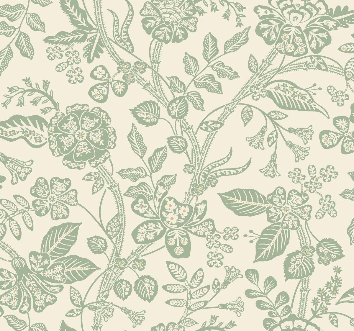 Rifle Paper Co. Gracie Garden Sage & Cream Wallpaper