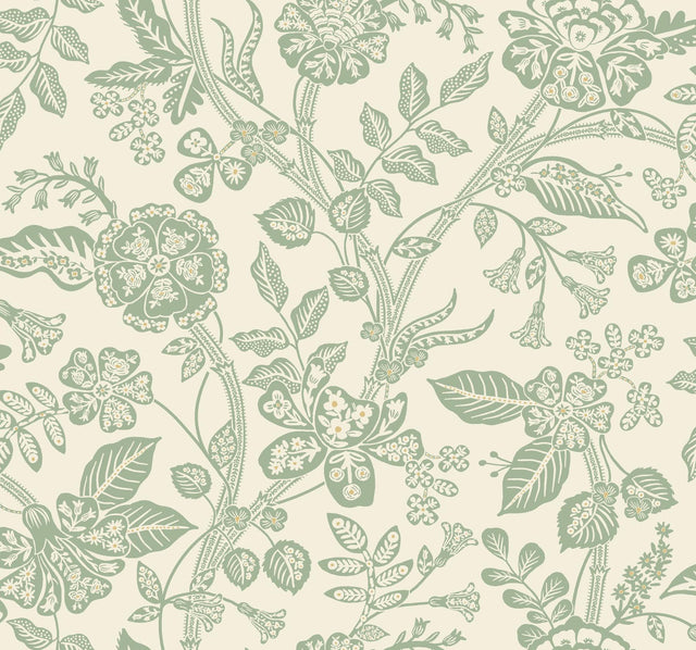 Rifle Paper Co. Gracie Garden Sage & Cream Wallpaper