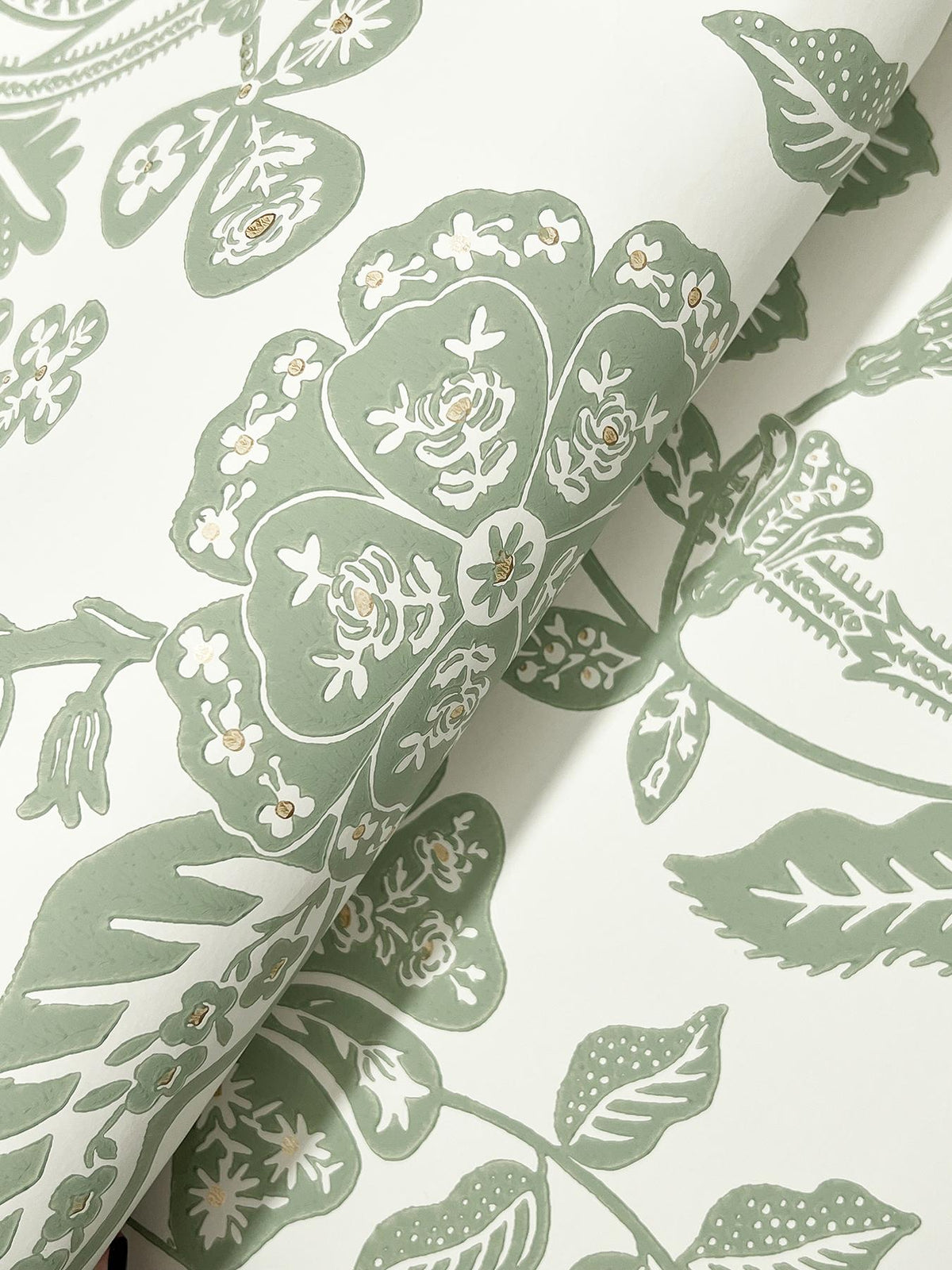 Rifle Paper Co. Gracie Garden Sage & Cream Wallpaper