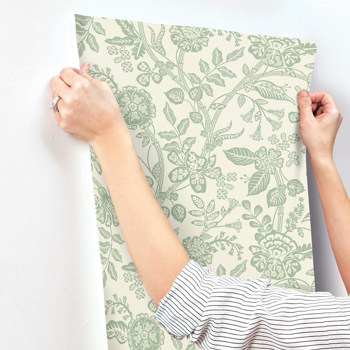 Rifle Paper Co. Gracie Garden Sage & Cream Wallpaper