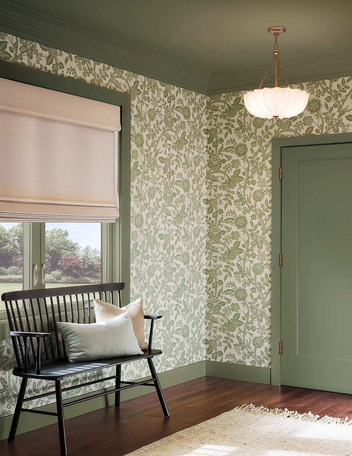 Rifle Paper Co. Gracie Garden Sage & Cream Wallpaper