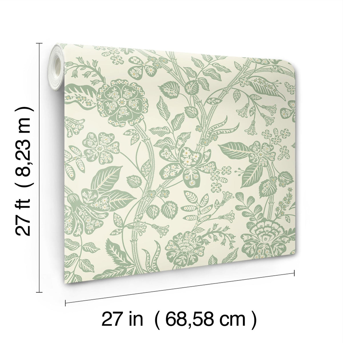 Rifle Paper Co. Gracie Garden Sage & Cream Wallpaper