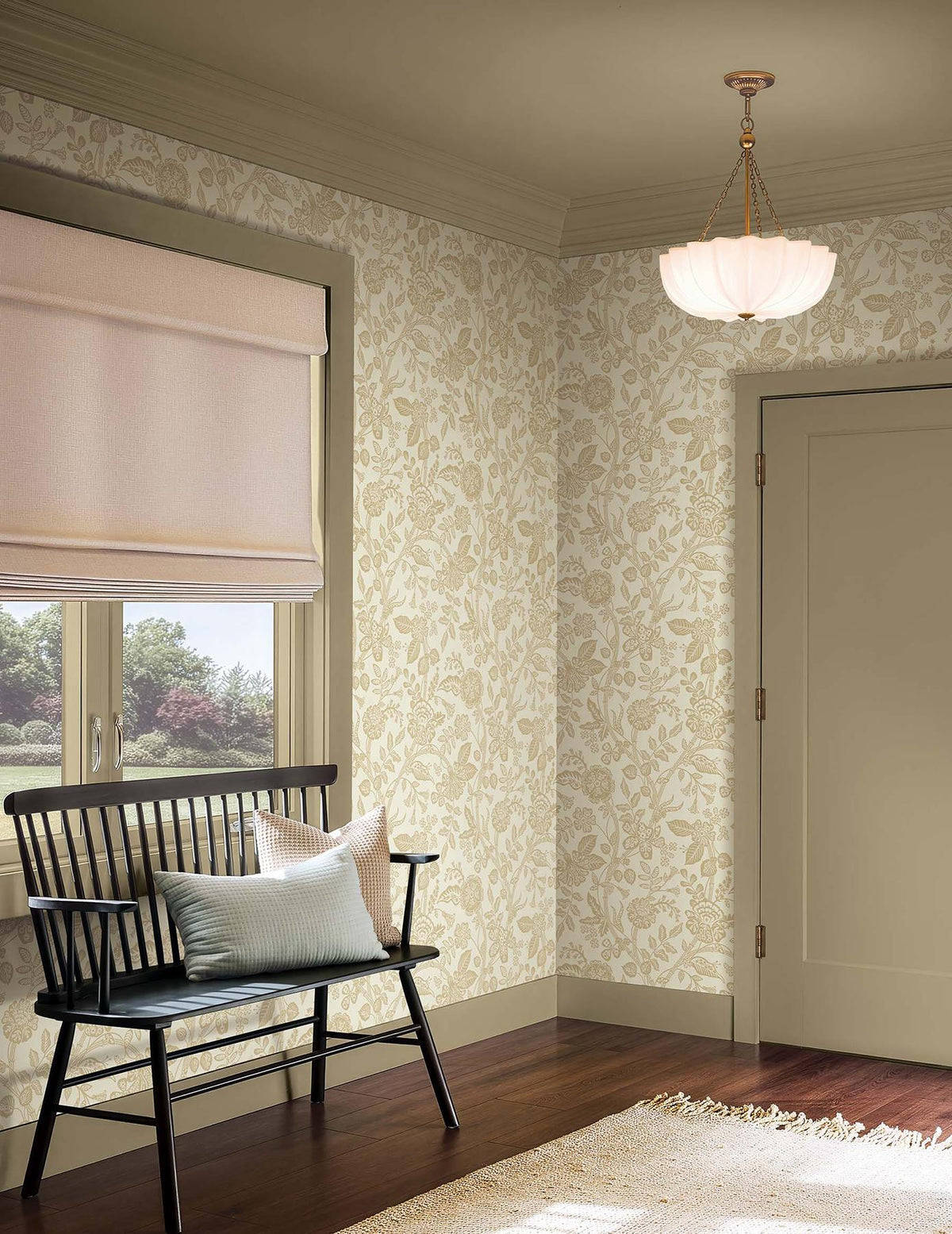 Rifle Paper Co. Gracie Garden Gold & Linen Wallpaper