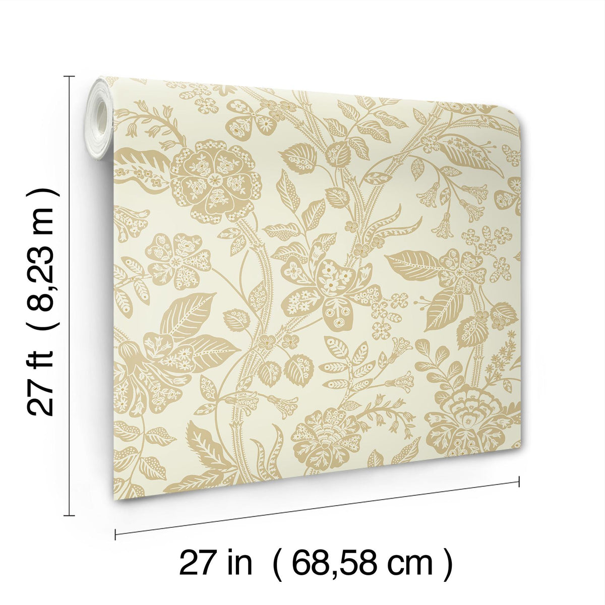 Rifle Paper Co. Gracie Garden Gold & Linen Wallpaper
