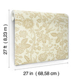 Rifle Paper Co. Gracie Garden Gold & Linen Wallpaper
