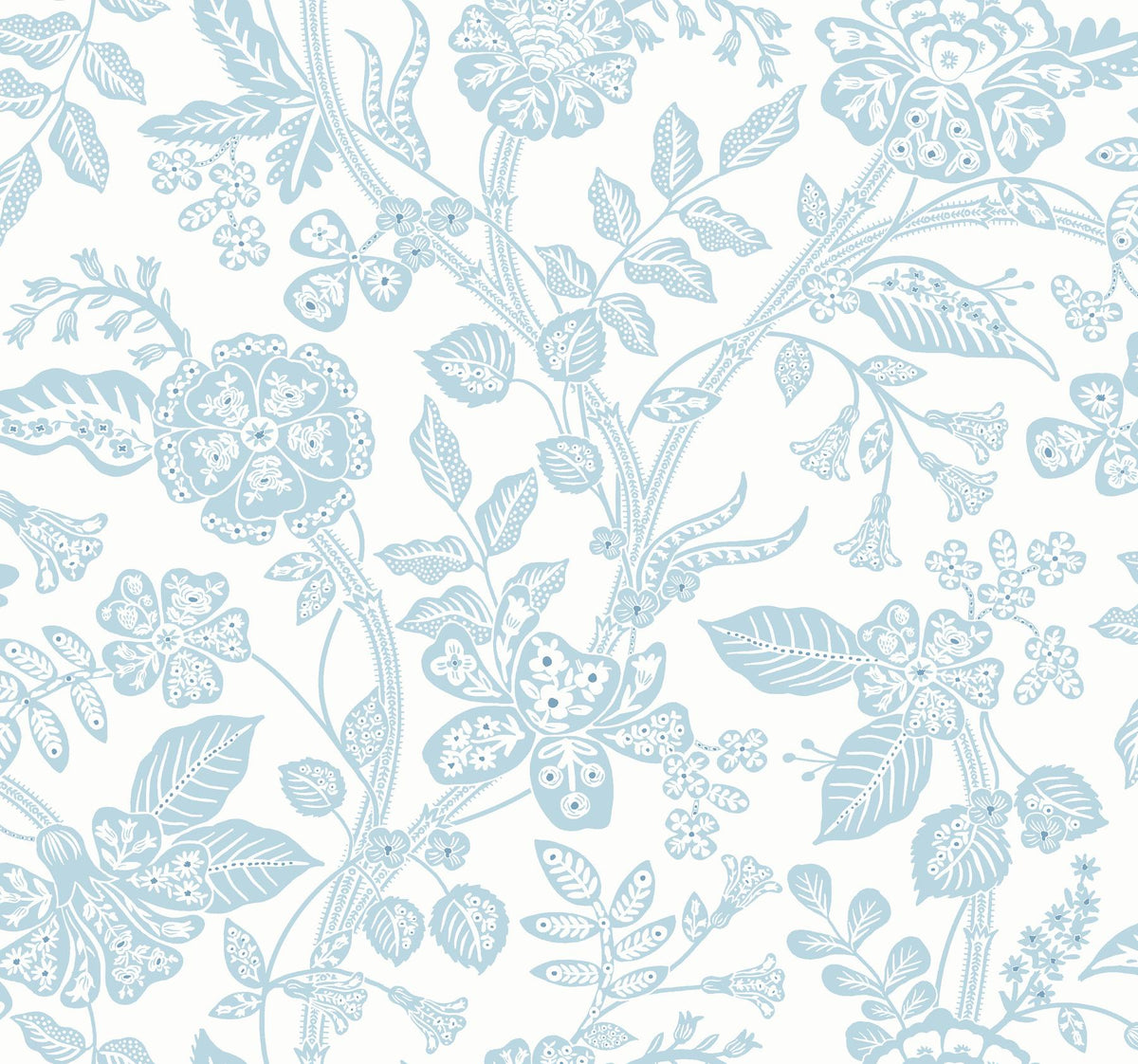 Rifle Paper Co. Gracie Garden Blue & White Wallpaper