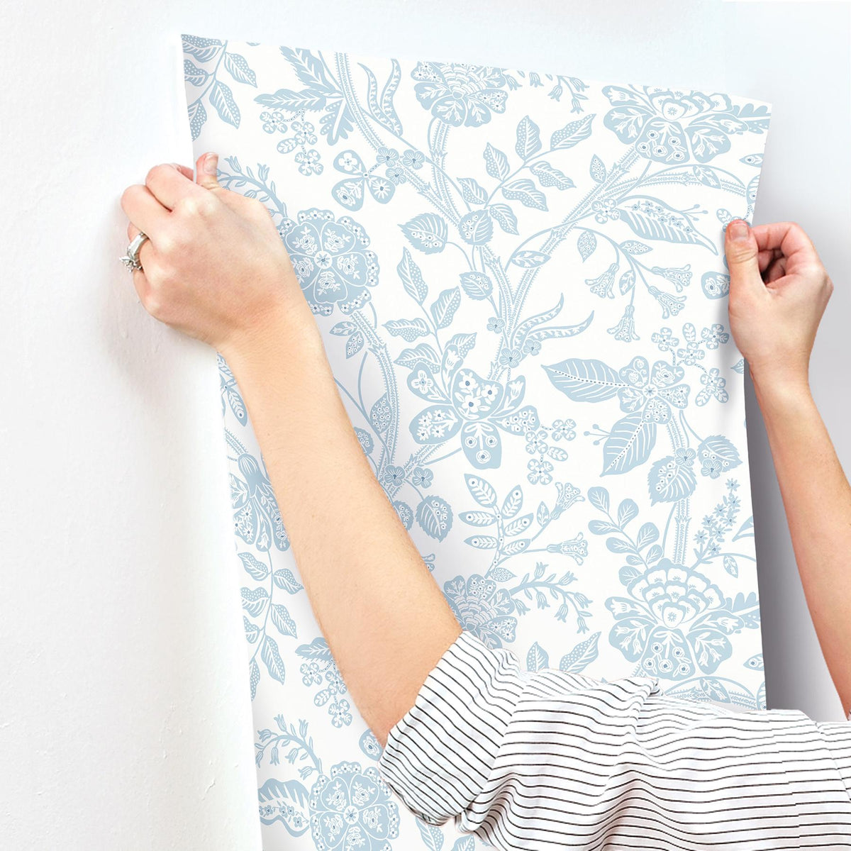 Rifle Paper Co. Gracie Garden Blue & White Wallpaper
