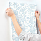Rifle Paper Co. Gracie Garden Blue & White Wallpaper