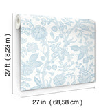Rifle Paper Co. Gracie Garden Blue & White Wallpaper