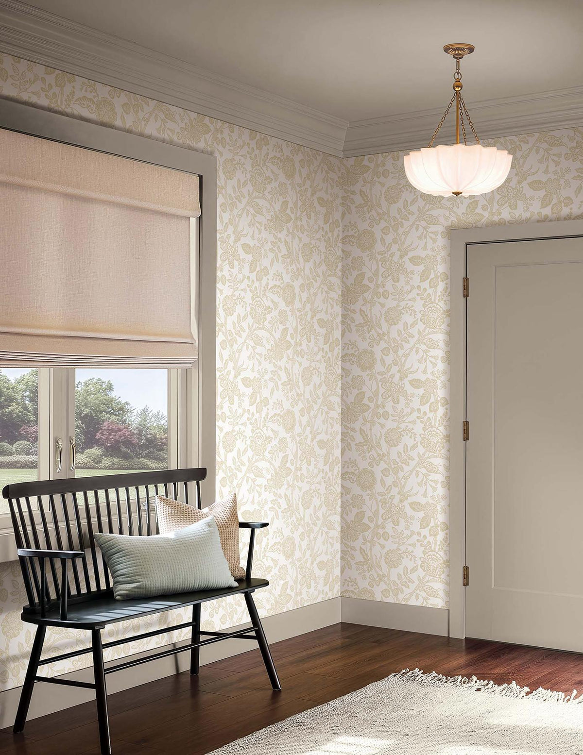 Rifle Paper Co. Gracie Garden Beige & White Wallpaper