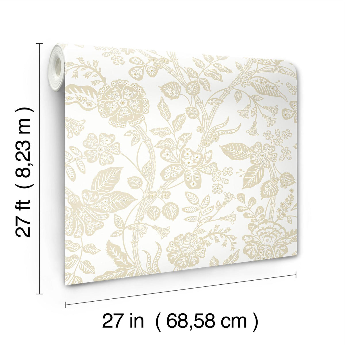 Rifle Paper Co. Gracie Garden Beige & White Wallpaper