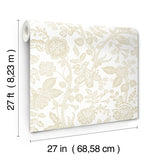 Rifle Paper Co. Gracie Garden Beige & White Wallpaper