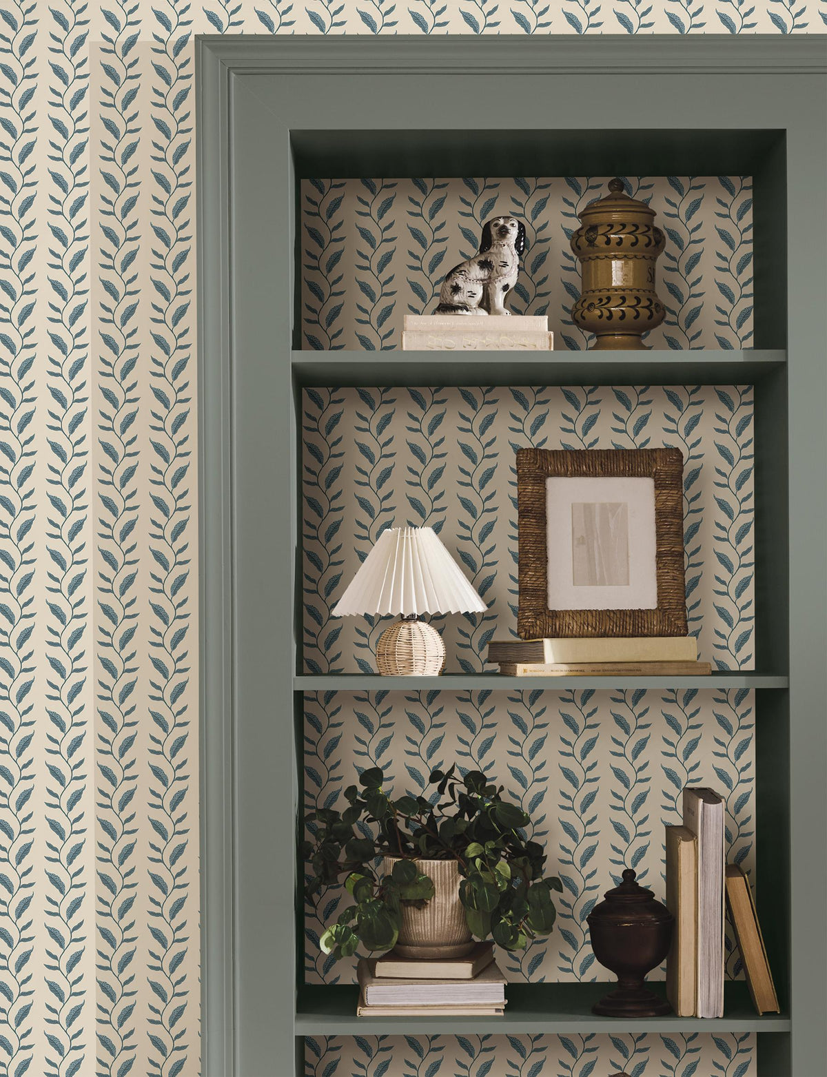 Rifle Paper Co. Seagrass Slate & Linen Wallpaper